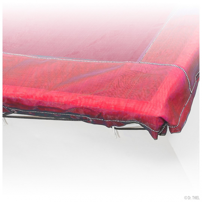 Telone a rete con rinforzo perimetrale 250g, traspirabile, rosso, 2.3x5.0m senza corda elastica