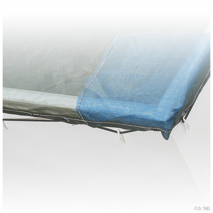 PE-Monofilplane 250g mit 2 eingenähten, verstärkten & ausgeformten Ecken, grün ohne Seil 2.5x7.5m