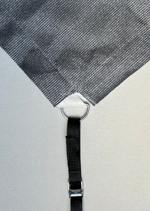 Dreieck Sonnensegel Segel Sonnenschutz silber