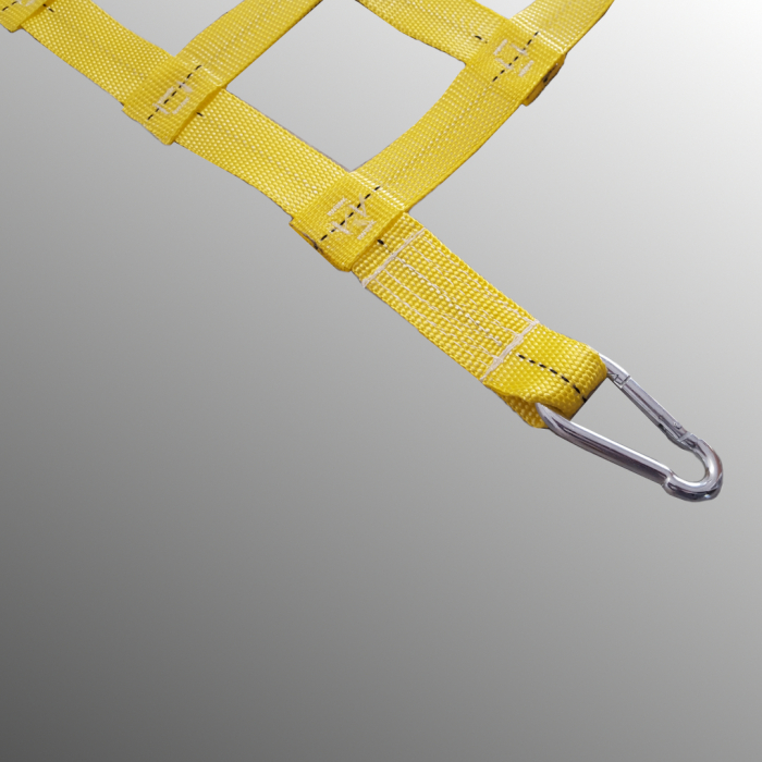 Gurtbandnetz gelb 35mm Gurtband Masche 95mm 1995x3075mm