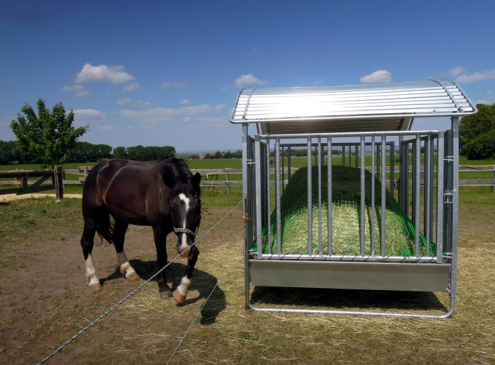 Filet à foin (filet à fourrage) pour chevaux forme balle ronde