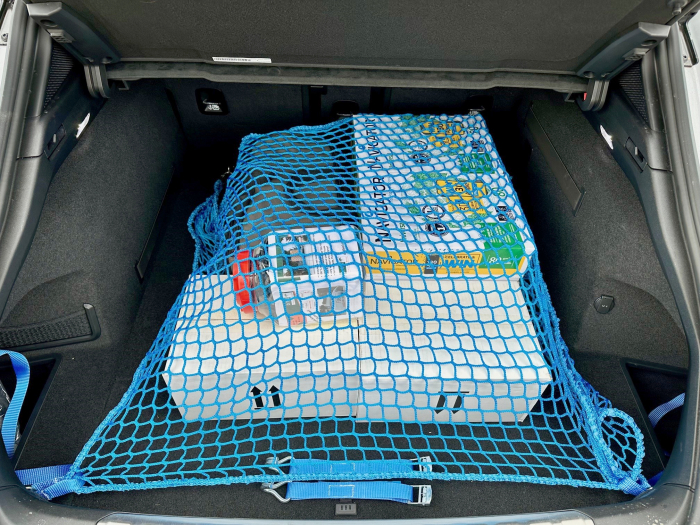 Kofferraumnetz Gepäcknetz Transportnetz Ladungssicherungsnetz 30/3 1,0 x 1,2m blau