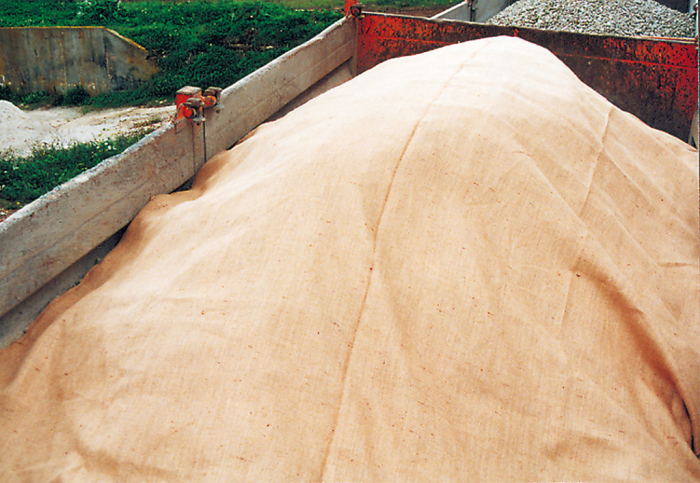 toile de jute résistante à la chaleur 305g, qualité légère 2.8x5.5m 4 oeillets
