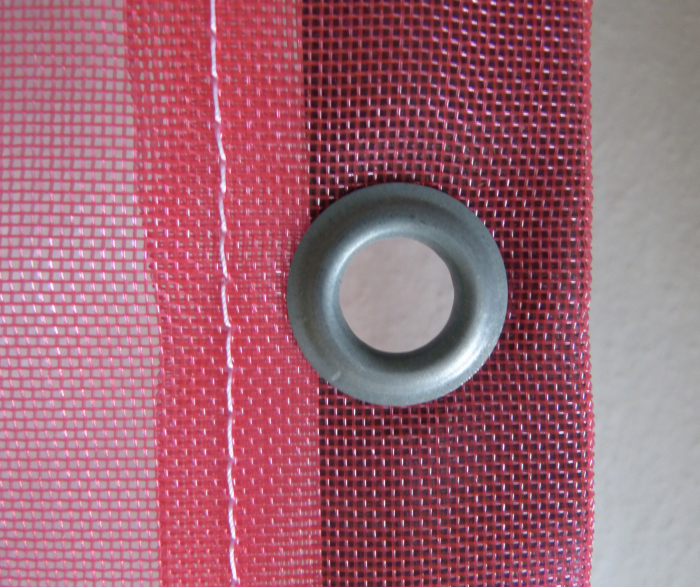 Universal rigid smooth air-permeable mesh tarpaulin 200g/m² red without rope Special size