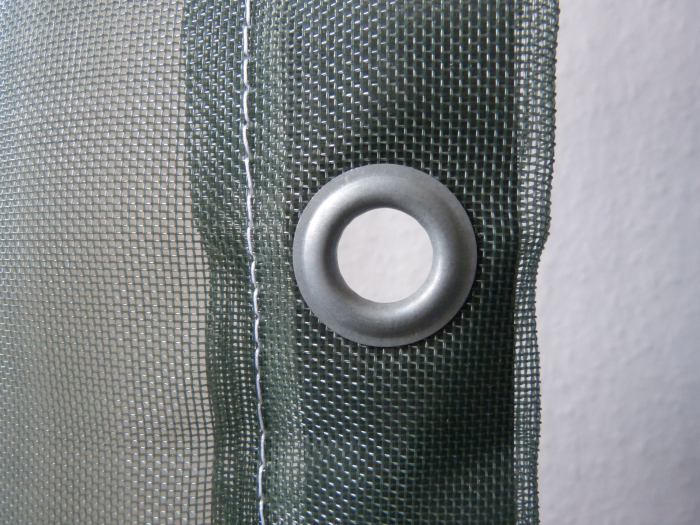 Universal rigid smooth air-permeable mesh tarpaulin 200g/m² green without rope Special size