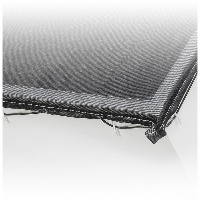 Weiche luftdurchlässige Gewirkplane Container Mulden Behälter 220g/m² 4.0x8.0 schwarz mit Seil