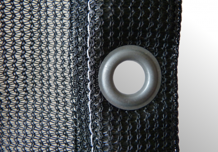 Telone a maglia morbido e permeabile all'aria Cassonetti per container 220g/m² 4,0x8,0 nero senza corda