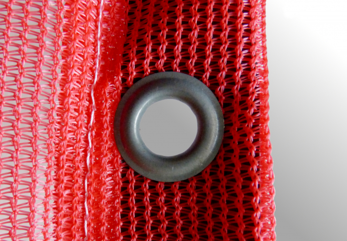 Weiche luftdurchlässige Gewirkplane Container Mulden Behälter 220g/m² 4.0x8.0 rot ohne Seil