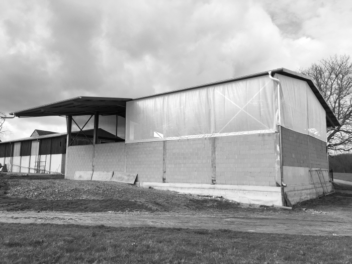 Halle Stallung Stall Seitenwand Wetterschutz Windschutz PES 260 g/m² Weiss
