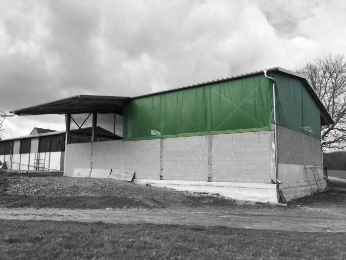 Halle Stallung Stall Seitenwand Wetterschutz Windschutz PES 260 g/m² Grün