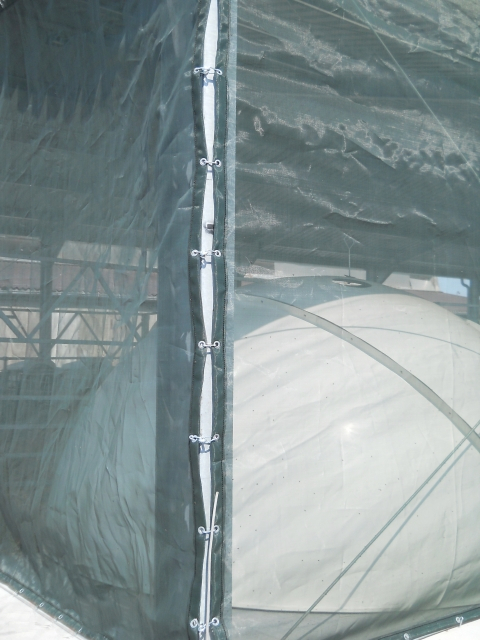 Hall Stable side wall Weather protection Wind PES 260 g/m² Green