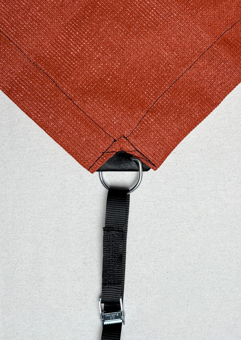 2in1 Rechteck Sonnensegel Segel Sonnenschutz Sandkastenabdeckung Spanngurt terrakotta