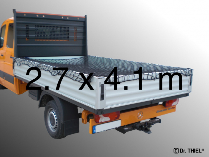 PP Pritschen-Abdecknetz 100/6 grobmaschig 2.7x4.1m schwarz