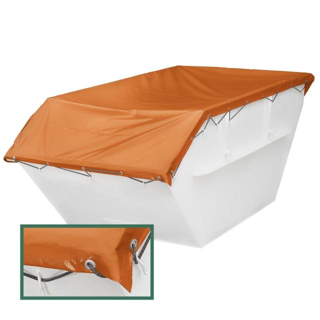 Wasserdichte stabile Containerplane PVC 630 g/m² Container Mulden