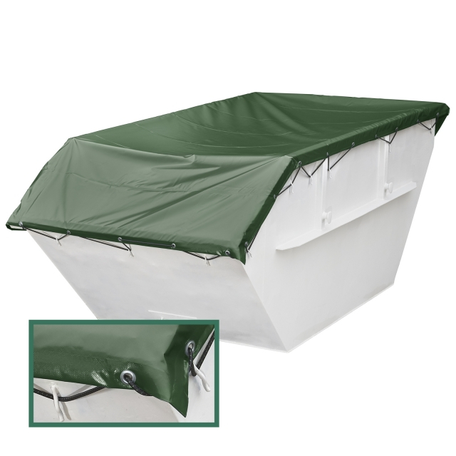 Wasserdichte stabile Containerplane PVC 630 g/m² Container Mulden