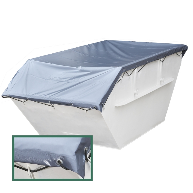 Wasserdichte stabile Containerplane PVC 630 g/m² Container Mulden