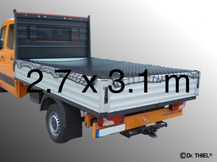 PP Pritschen-Abdecknetz 100/6 grobmaschig 2.7x3.1m schwarz