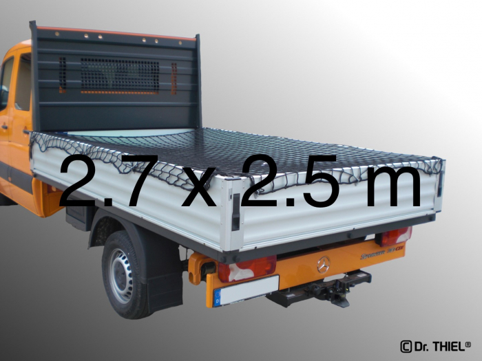 PP Pritschen-Abdecknetz 100/6 grobmaschig 2.7x2.5m schwarz