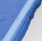 Universelle steife glatte luftdurchlässige Gewebeplane 200g/m² blau ohne Seil Sondergröße