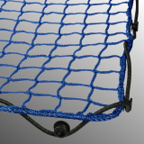 PKW Anhängernetz 45/3 grobmaschig inkl. Randkordel mit Gummiseil 2,0x3,5m blau