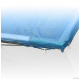 Air permeable tarpaulin with 2 sewed in and reinforced edges in 250g /m² for containers and skips