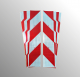 3M ® 823i marcatori di segnalazione per cassoni scarrabili e vasche multibenna (striscie) | 1 set = 8 pezzi