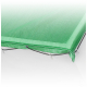 Soft air-permeable knitted tarpaulin container skips 220g/m² 4.0x8.0 green with rope