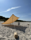 Beach tent awning set sail sun protection 230 g/m² beige
