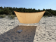 Beach tent awning set sail sun protection 230 g/m² beige