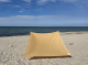 Beach tent awning set sail sun protection 230 g/m² beige