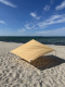 Beach tent awning set sail sun protection 230 g/m² beige