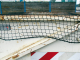 Synthetic fibre net 45/2.3 with surrounding cord