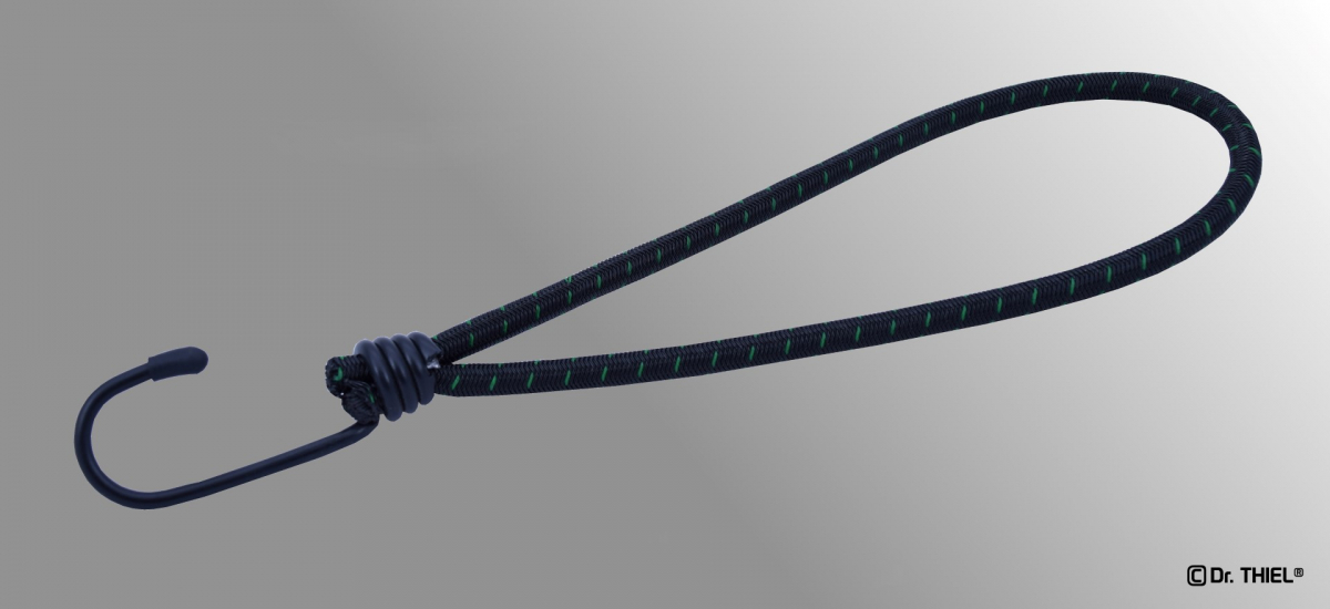 Rubel Loop Rubber Rope Loop With 1 Metal Hooks Ø 6, 8, 10mm