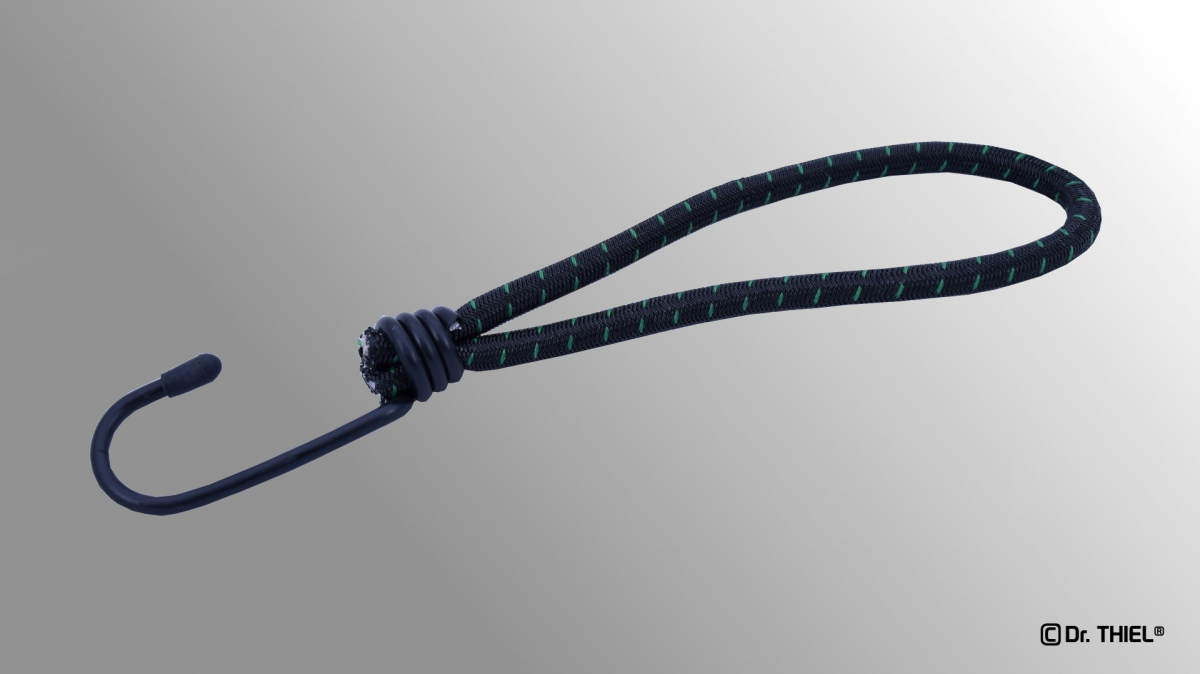 Securing Rubber Loop Rubber Rope Loop With 1 Metal Hooks Ø 6, 8, 10mm
