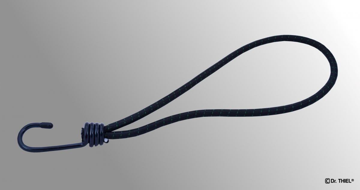 Bulk Rope Loop Rubber Rope Loop With 1 Metal Hooks Ø 6, 8, 10mm