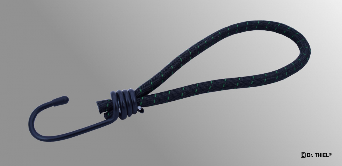 Securing Rubber Loop Rubber Rope Loop With 1 Metal Hooks Ø 6, 8, 10mm