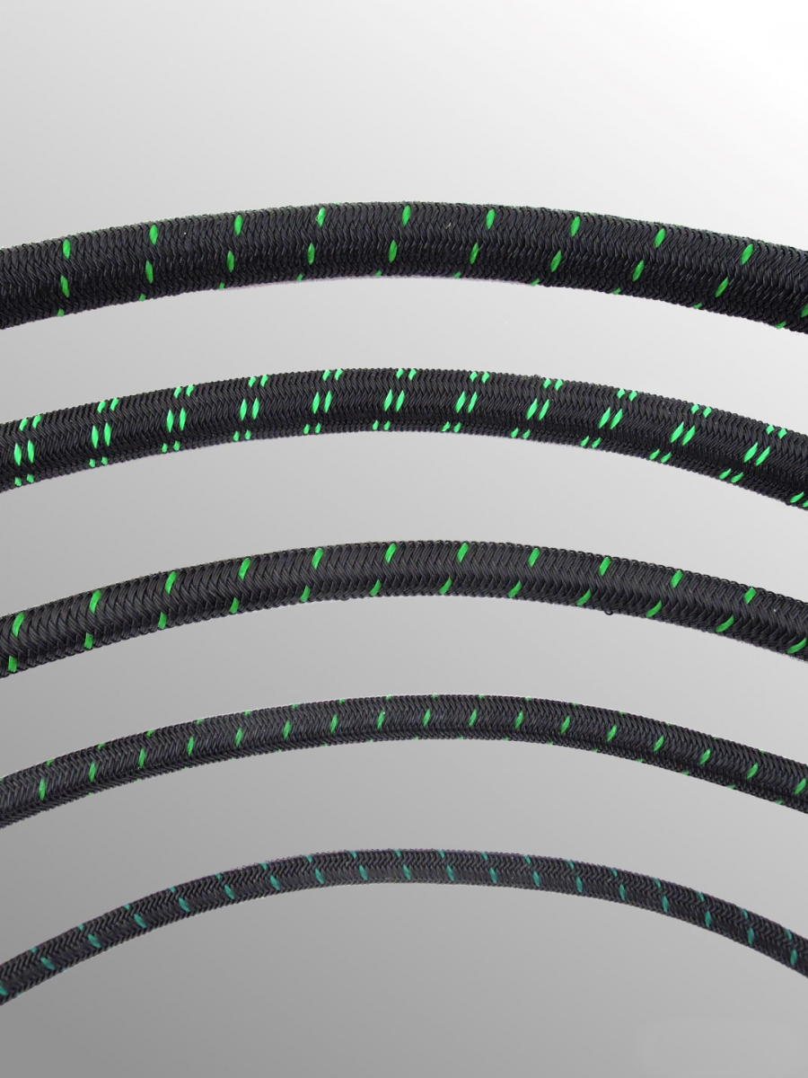 Elastico Professionale Nero Corda Elastica Rotonda 6 Mm X 100 M | Nera | Carico Di Rottura 80 Kg | Qualità Professionale Corda Gomma Rotonda