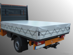 Telone per furgone a cassa aperta | telone cappuccio per furgone cassonato | copertura per camioncino impermeabile PVC 630g/m²