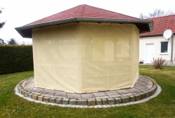 Pavillon Pergola Pavillonplane Seitenwand Seitenschutz Wetterschutz PES 260 g/m²