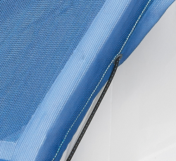 Universelle feinmaschige Netzplane weich wasserdurchlässig 220g/m² Abdecknetz Sondergröße blau ohne Seil