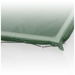 Universelle steife luftdurchlässige Gewebeplane 200g grün mit Seil Sondergröße