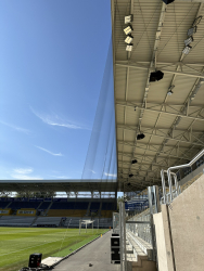 Ballfangnetz flammhemmend B2 feinmaschig inkl. Randkordel PP gewirkt 50/1,5 Fangnetz Quertraverse