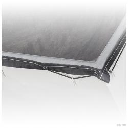 Steife luftdurchlässige Gewebeplane 200g 1.80 x 3.00 m schwarz ohne Seil