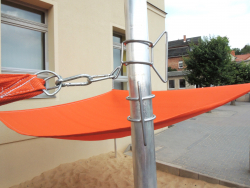 2in1 Rechteck Sonnensegel Segel Sonnenschutz Sandkastenabdeckung Spanngurt Mastgriff