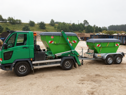 Wasserdichte Containerplane PVC 630 g/m² Minicontainer Minimulden Kleincontainer
