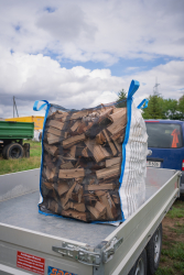 BigBag weiß 2-seitig belüftet Brennholz Holz PP-Gewebe 1,65 RM 1000 kg