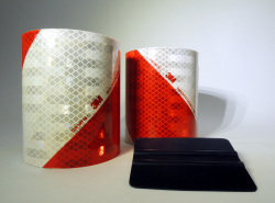 3M® 823i Warning Flag Reflex Ribbon (on rolls) Container Skips | 1 Set = 2 Rolls