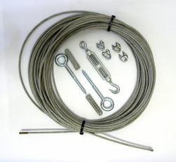 Kit montaggio kit tensionamento fissaggio per tendaggi | fune acciaio Ø 6mm